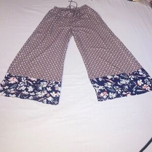 🔥CES FEMME  Wide Leg Pants With Tassel Tie Size M